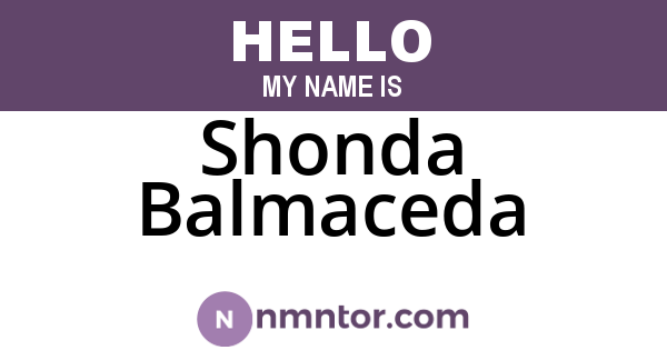 Shonda Balmaceda