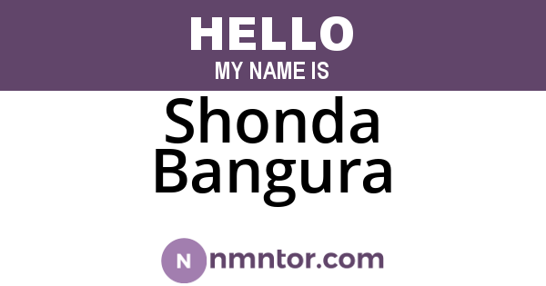 Shonda Bangura