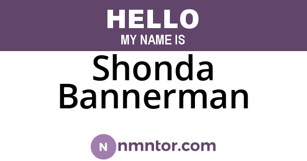 Shonda Bannerman