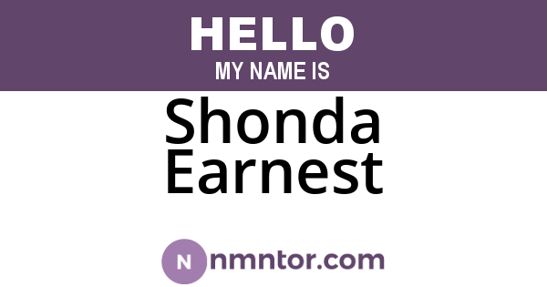 Shonda Earnest