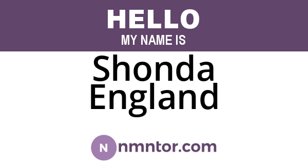 Shonda England