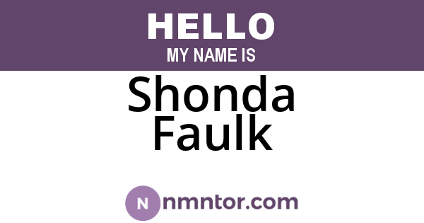 Shonda Faulk