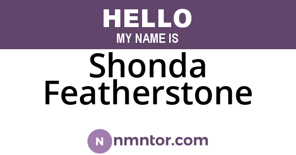 Shonda Featherstone