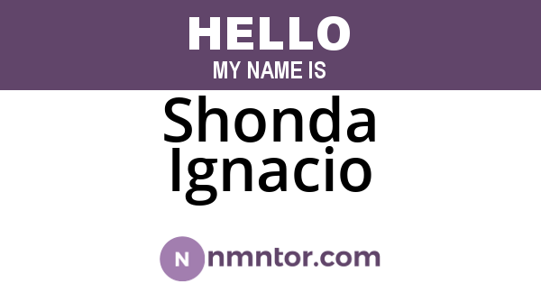 Shonda Ignacio