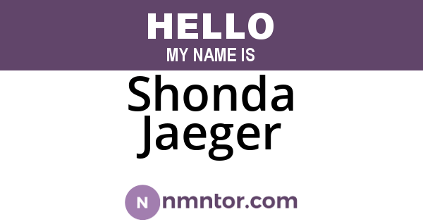 Shonda Jaeger