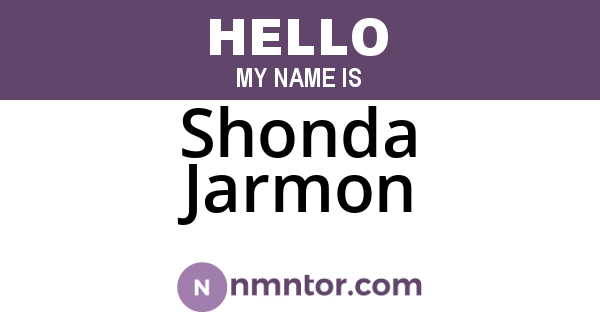 Shonda Jarmon