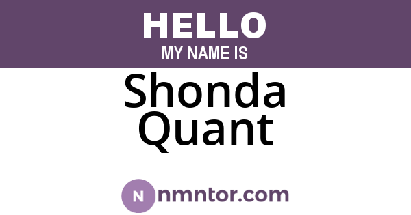 Shonda Quant