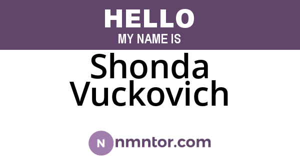 Shonda Vuckovich