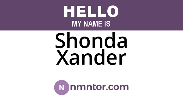 Shonda Xander