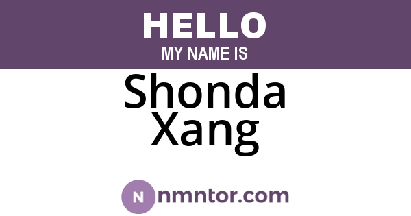 Shonda Xang