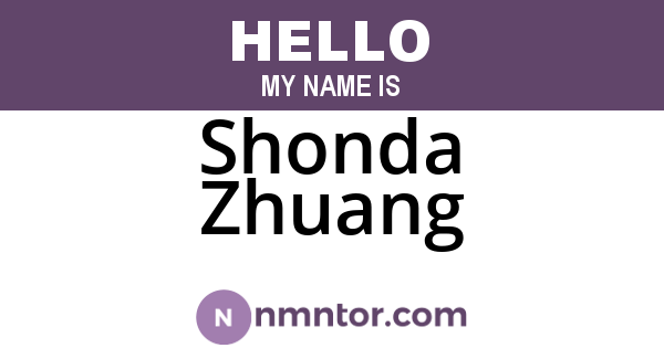 Shonda Zhuang
