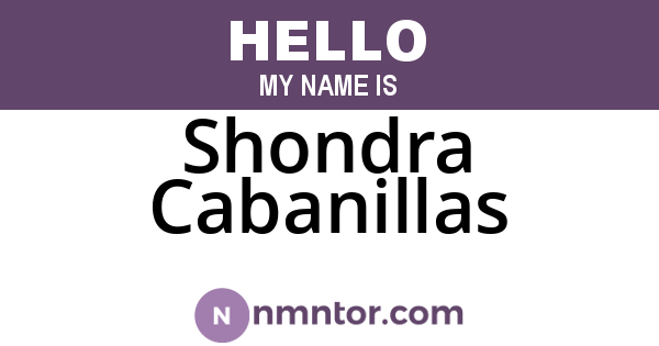 Shondra Cabanillas