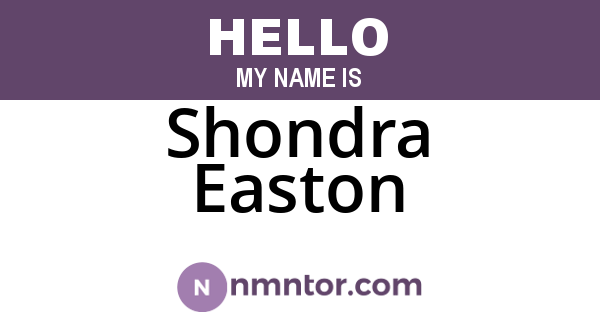 Shondra Easton