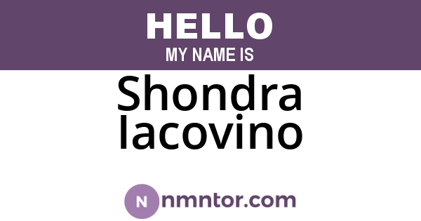 Shondra Iacovino