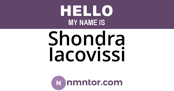 Shondra Iacovissi
