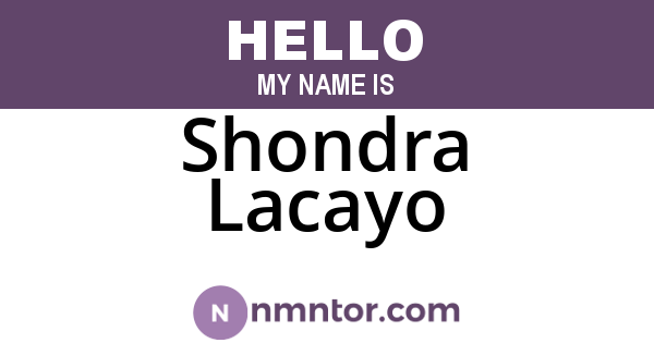 Shondra Lacayo