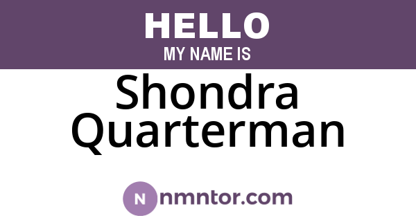 Shondra Quarterman