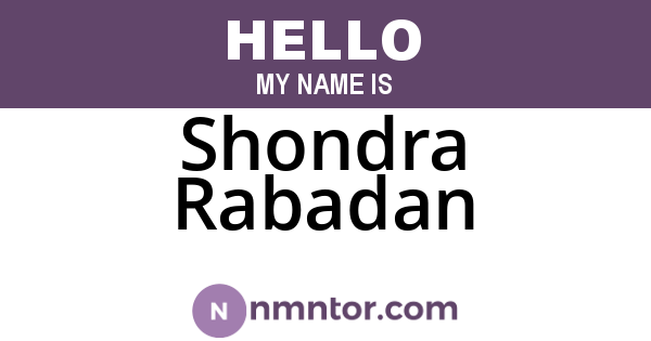 Shondra Rabadan
