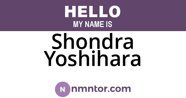 Shondra Yoshihara