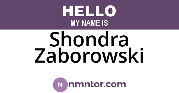 Shondra Zaborowski