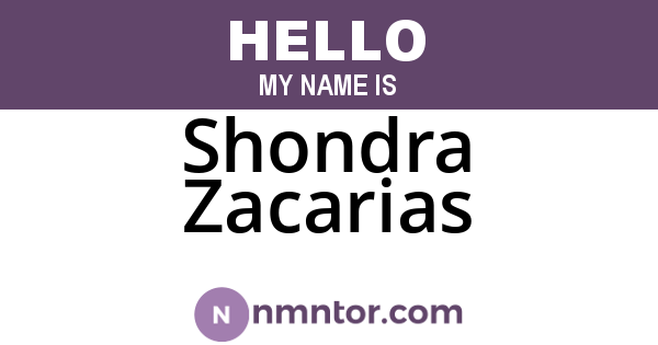 Shondra Zacarias