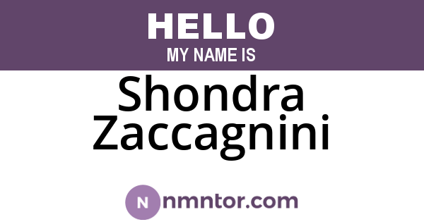 Shondra Zaccagnini