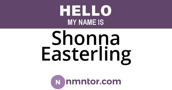 Shonna Easterling