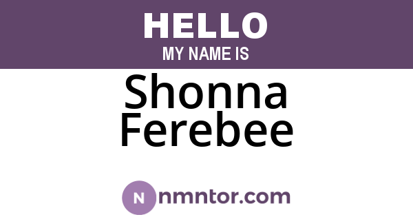 Shonna Ferebee