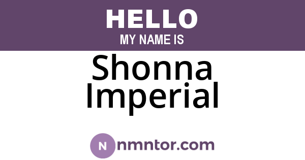 Shonna Imperial