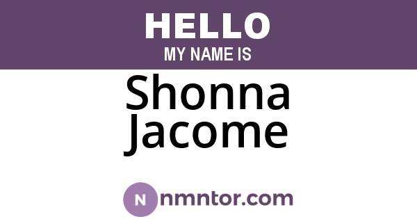 Shonna Jacome