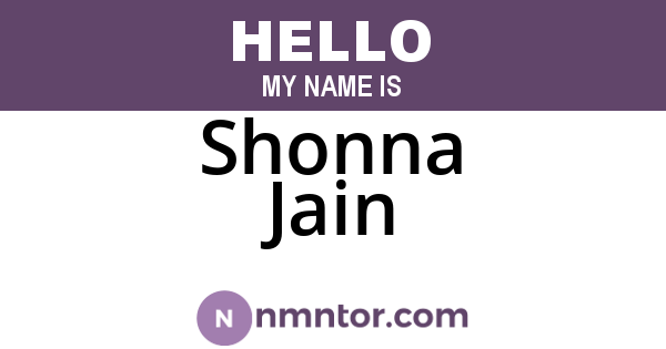 Shonna Jain