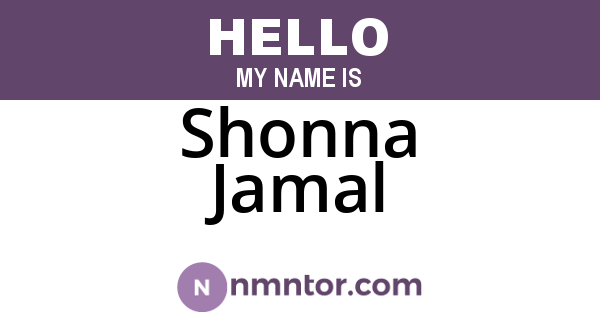 Shonna Jamal