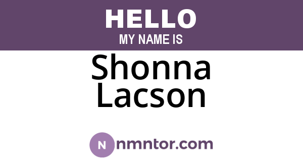 Shonna Lacson