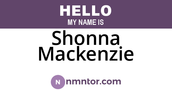 Shonna Mackenzie