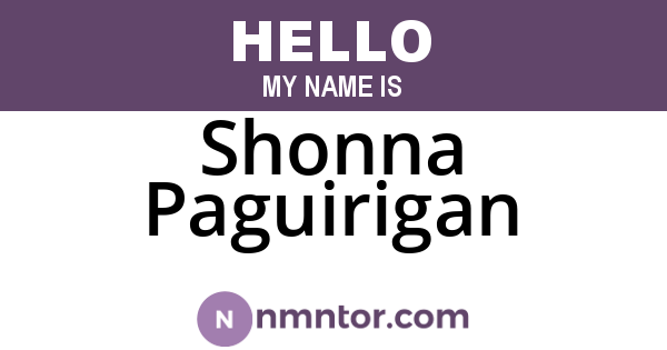 Shonna Paguirigan