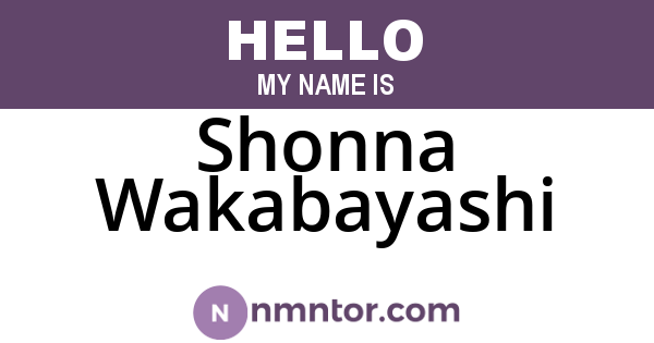 Shonna Wakabayashi