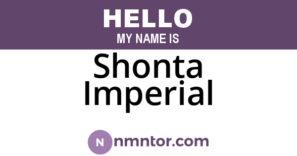 Shonta Imperial
