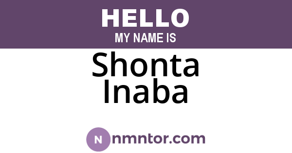 Shonta Inaba