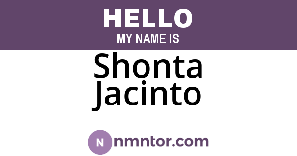 Shonta Jacinto
