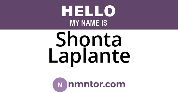 Shonta Laplante