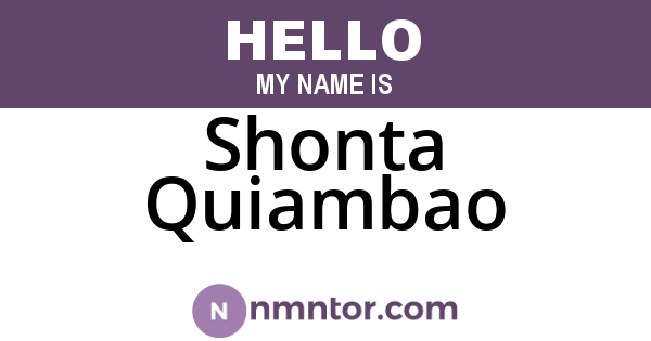 Shonta Quiambao