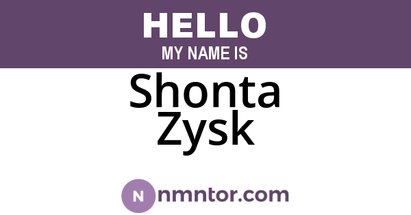 Shonta Zysk