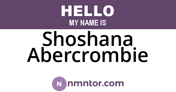 Shoshana Abercrombie