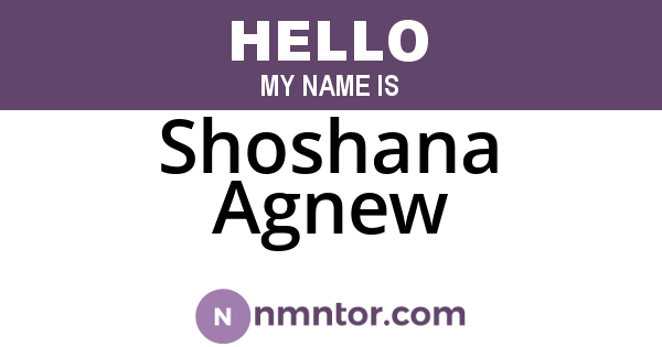 Shoshana Agnew