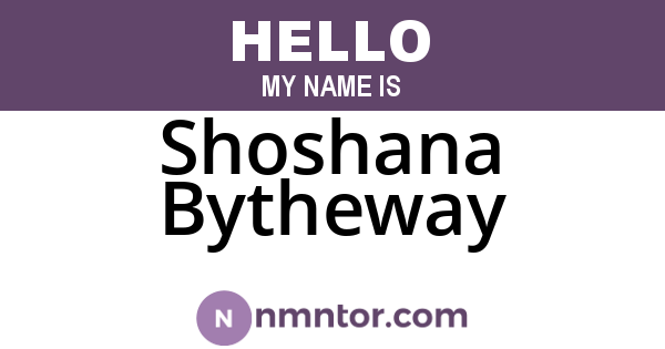 Shoshana Bytheway