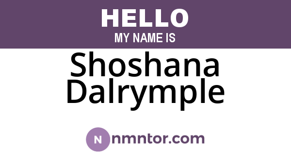 Shoshana Dalrymple