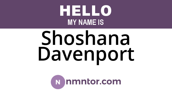 Shoshana Davenport