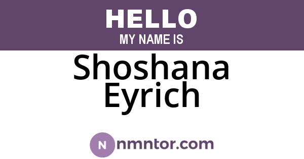 Shoshana Eyrich