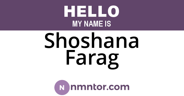 Shoshana Farag