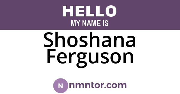 Shoshana Ferguson